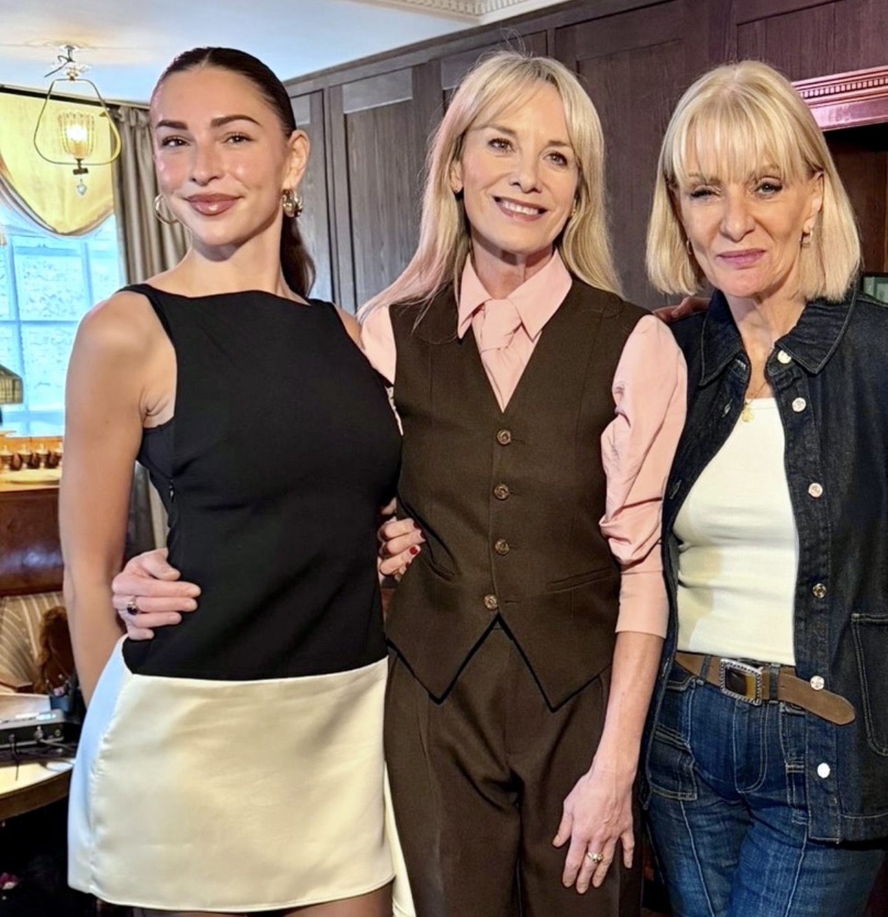 Zara McDermott, Tamzin Outhwaite and Rosemary Reed, in conversation at Soho House