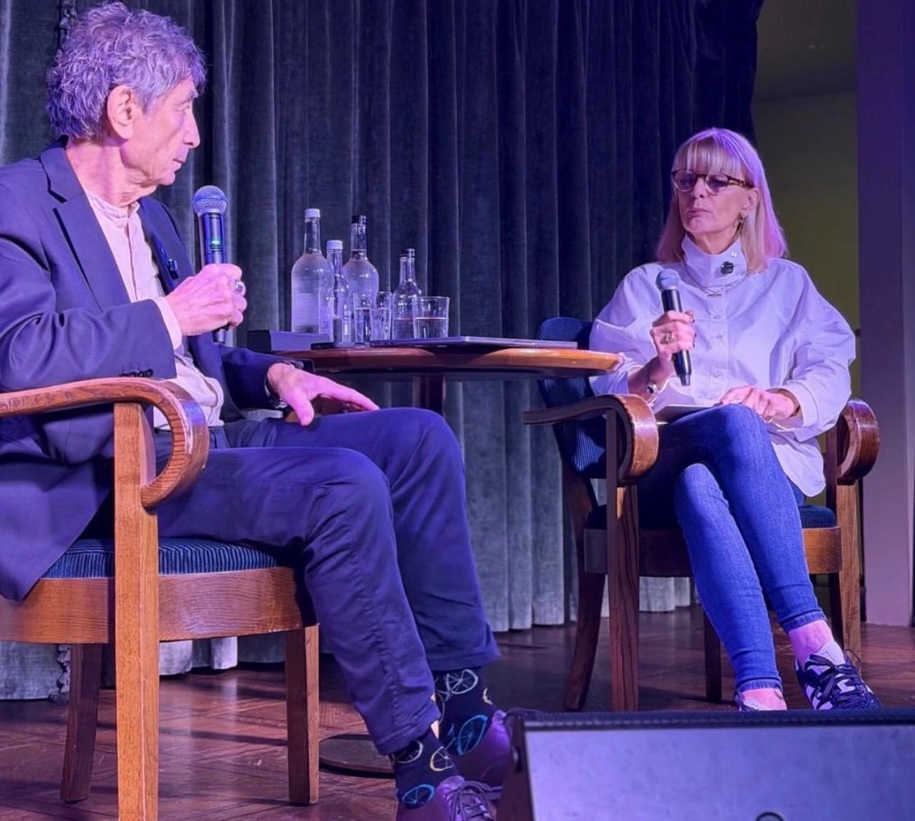Dr Gabor Maté in conversation with Rosemary Reed on stage